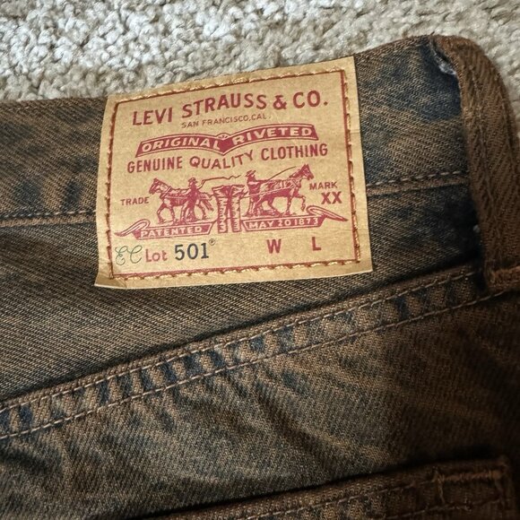 Levi’s 501 Premium 150th Anniversary Jeans Women W28 tree Button Fly Straight - Picture 11 of 13